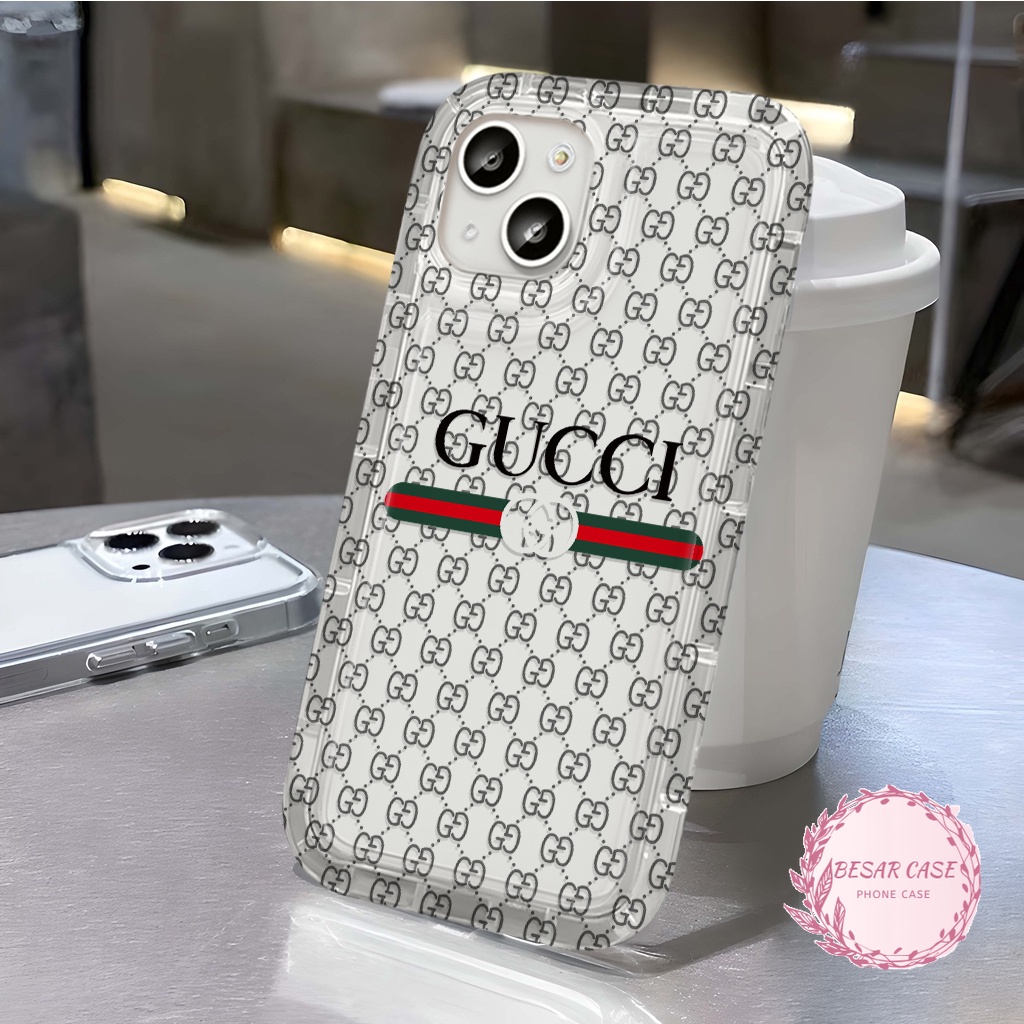 古馳 Gucci 透明網眼 TPU 手機殼適用於 Iphone 6 6s 6 6s 7 8 X XR XS Max 7