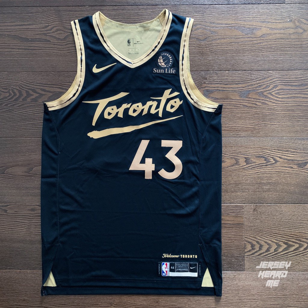 球衣熱賣 Siakam Toronto Raptors City Edition 暴龍黑金 城市版 贊助標 NBA球衣