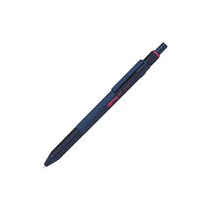 rOtring Rotring 多功能笔 600 Iron Blue 3in1 Ballpoint Pen 2 Colo