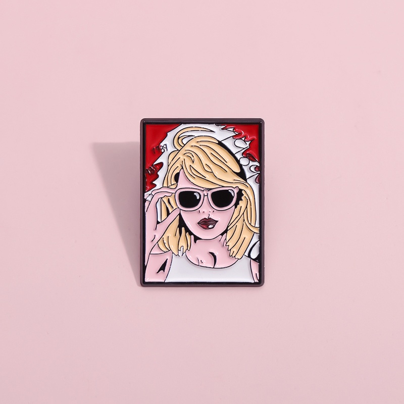 Swift Taylor 琺瑯別針胸針流行歌手金屬卡通胸針背包領翻領徽章時尚首飾禮品