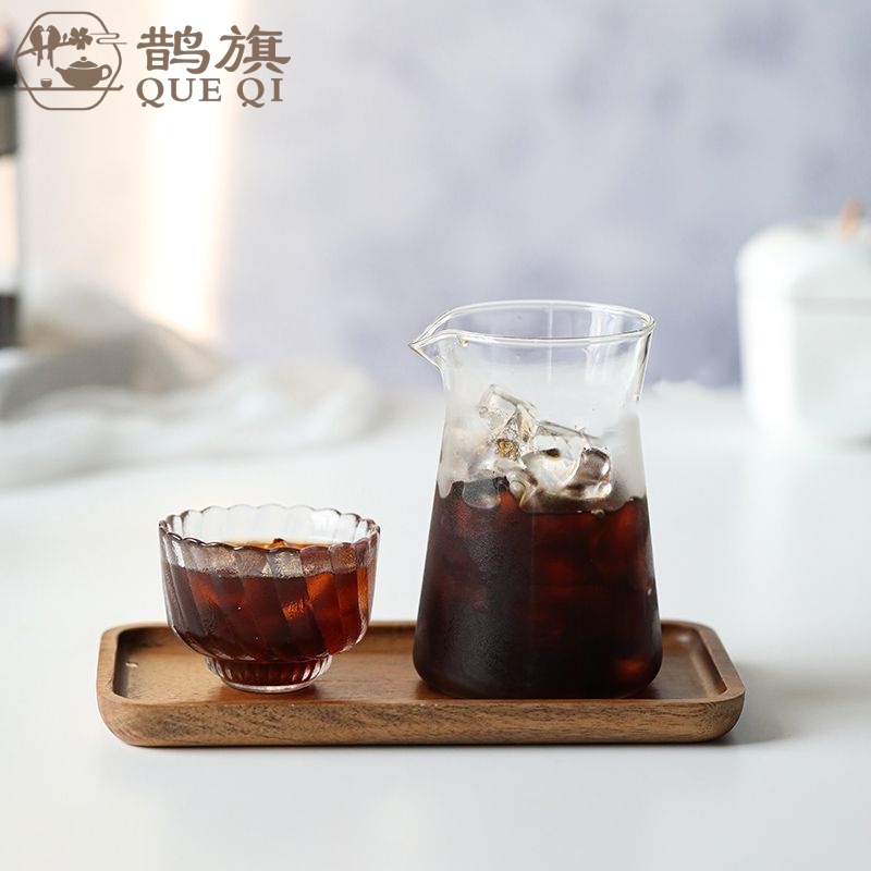 【鵲旗】手衝玻璃分享壺 茶壺 耐熱玻璃咖啡壺 帶導流嘴冰滴 咖啡分享杯 美式咖啡杯