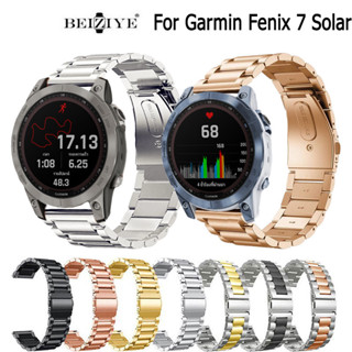 Garmin Fenix 7 Solar金屬錶帶 不鏽鋼錶帶適用於佳明Fenix7 Solar替換錶帶