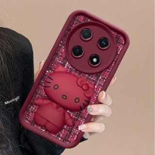 外殼適用於 紅米 Redmi Note 14 Pro + Note14 5G 復古藝術編織手機殼帶卡通鏡面支架鏡頭軟套
