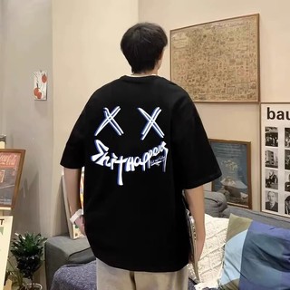 《Gather》❤現貨 運費補貼活動開跑 潮牌微笑-Smile重磅純棉T恤 純棉 T恤 寬鬆 T恤 寬鬆 落肩 情侶