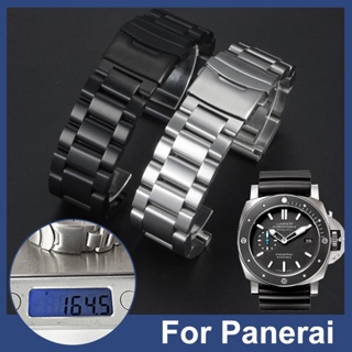 PANERAI 沛納海不銹鋼錶帶 441 111 錶帶 22mm 24mm 26mm 實心金屬手鍊重量級加厚錶帶女士男士