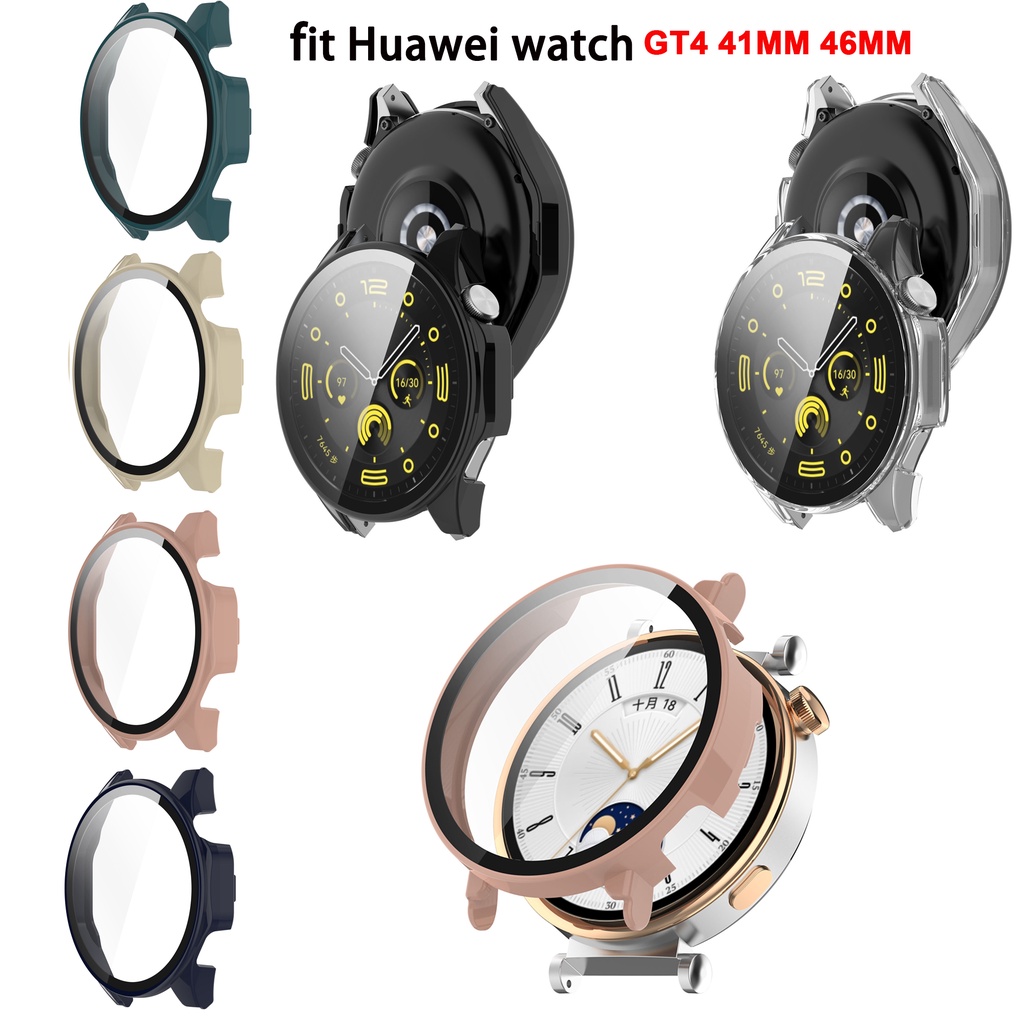 外殼+屏幕保護膜適用於華為 GT4 41mm 46mm GT 4 Honor Watch 4 Watch4 Pro 硬質