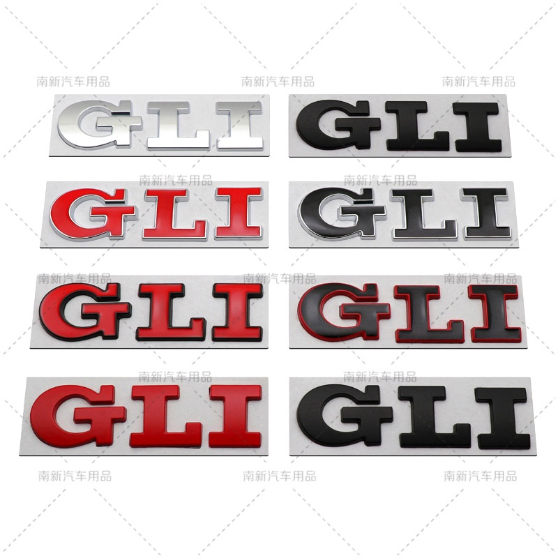 VOLKSWAGEN Gli 貼紙標誌適用於大眾 POLO Golf 5 6 7 個性化後備箱和尾標