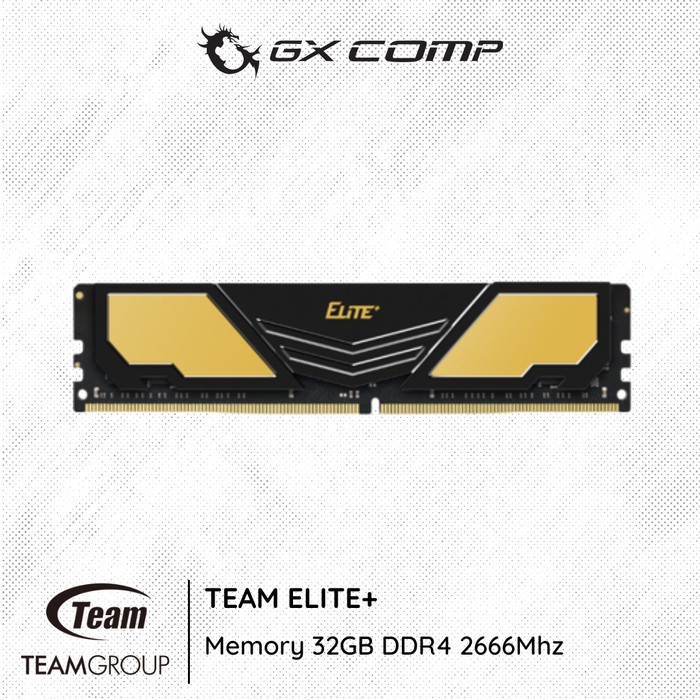 內存 Ram Team Elite Plus DDR4 32GB 2666Mhz Teamgroup 32GB PC 2