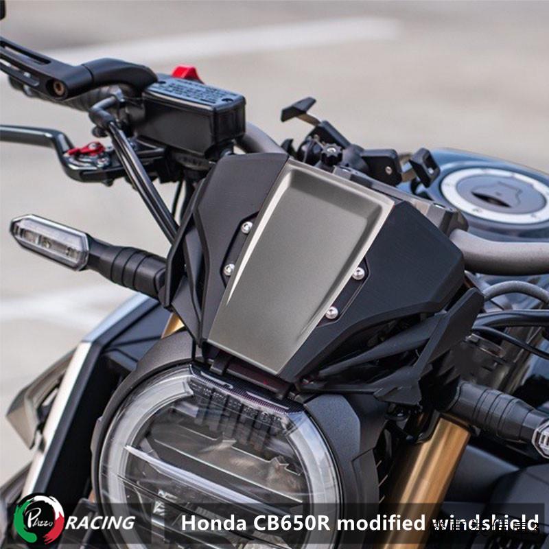 Honda配件適用本田CB650R黑暗騎士改裝側風翼導流罩擋風鏡儀錶風擋小擋風