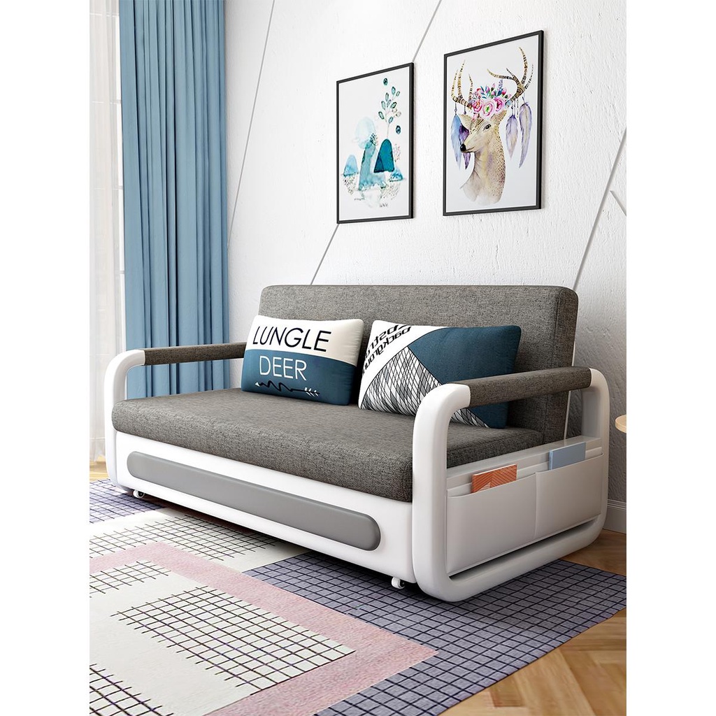 沙發床多功能可摺疊布藝客廳小戶型簡約現代經濟型單雙人兩用儲物