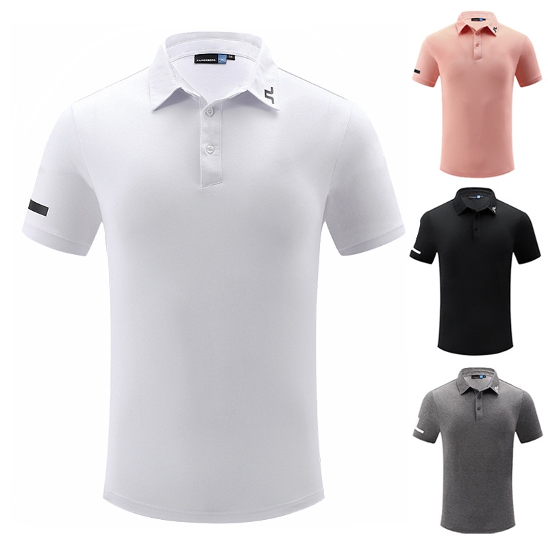 J。 Lindeberg 男士短袖高爾夫 Polo T 恤 / Baju Golf