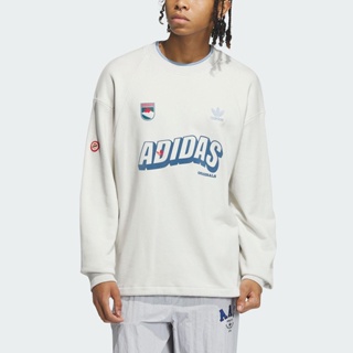 Adidas WS Sweat Crew M IN0973 男 長袖 上衣 亞洲版 運動 休閒 棉質 舒適 灰白