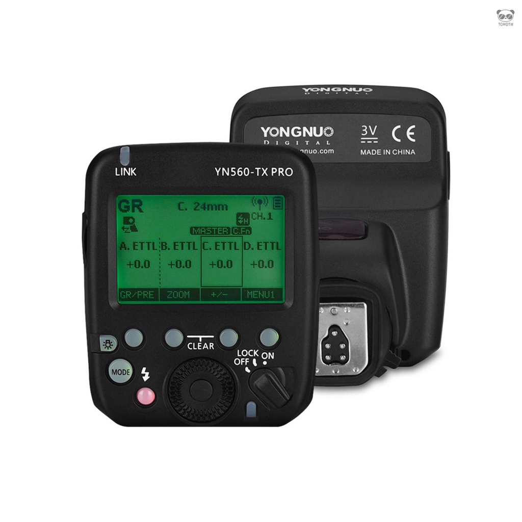 永諾 YN560-TX PRO 閃光燈信號發射器 帶LCD顯示屏 佳能口 (不帶電池) 黑色