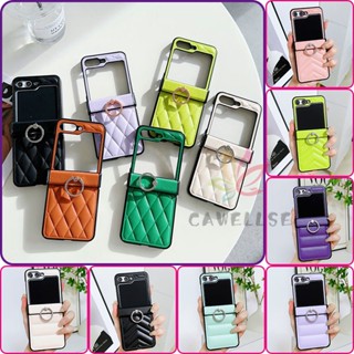 SAMSUNG 豪華戒指手機支架皮套三星 Galaxy Z Flip 5 Z Flip 6 Z Flip 4/3 手機殼