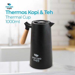 Termos 一個兩個杯子茶壺熱水瓶熱水真空水壺燒瓶 1L LS-029