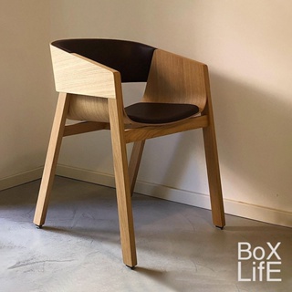 『MOKA®摩卡』盒子生活北歐實木餐椅丹麥設計師扶手椅現代簡約客廳咖啡廳休閑椅