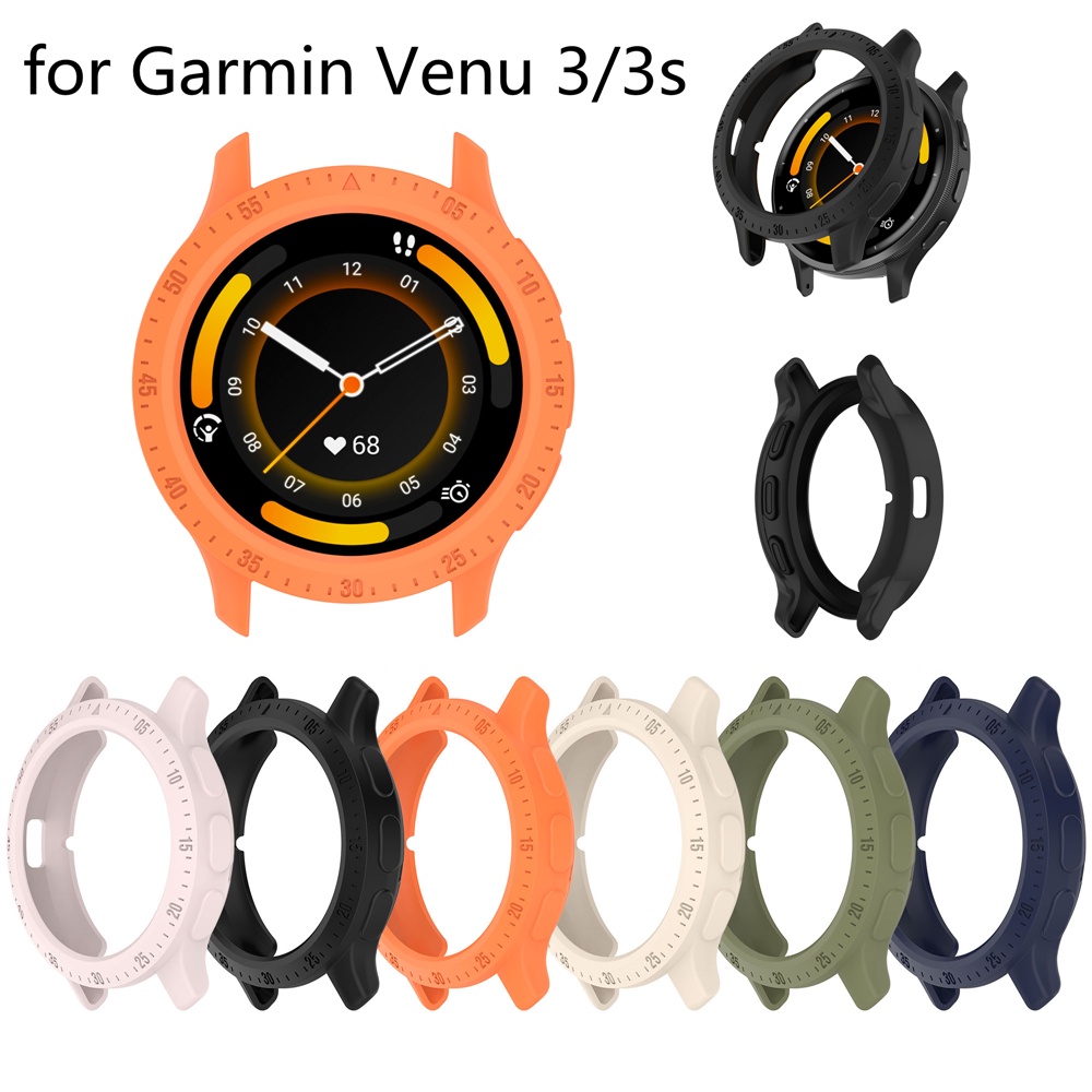 Garmin Venu 3 / 3S 外殼配件的 TPU 保護套 Venu3 Venu3S 外殼配件的軟矽膠保險槓