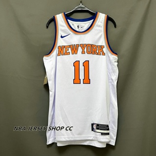男式全新原創 NBA 紐約尼克斯隊 #11 Jalen Brunson 白色球衣 2022-23 協會版 Swingma