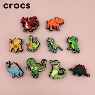 Crocs jibbitz鞋釦恐龍系列破洞鞋釦Crocs魅力時尚可愛拖鞋裝飾扣卡通動漫破洞鞋花DIY鞋釦