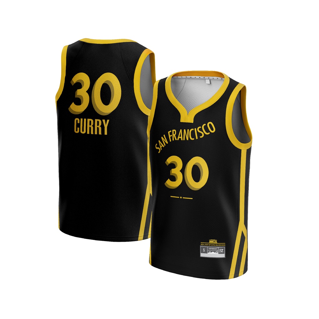 Hitam 球衣 Curry San Fransisco 30 黑色 Swingman 籃球 NBA 襯衫 T 恤 T