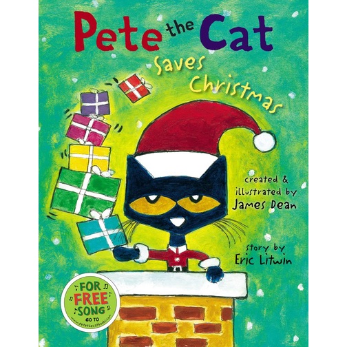 Pete the Cat Saves Christmas (精裝本)/Eric Litwin【三民網路書店】
