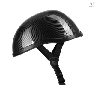 復古風格摩托車半盔 ABS+棉塑料帽適用於摩托車手騎自行車者碳條(一種尺寸)通用可水洗