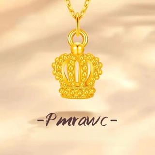 Pmrawc | 24k皇冠吊墜公主小皇冠吊墜氣質鎖骨鏈項鍊fj1546