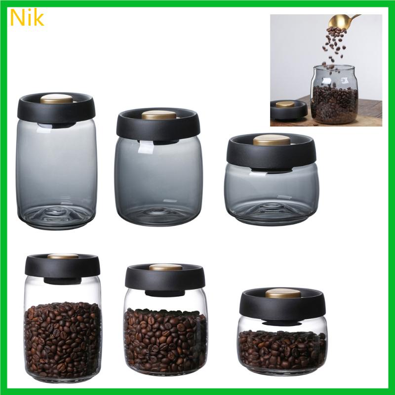 Nik 咖啡豆真空密封罐家用玻璃食品儲罐防潮