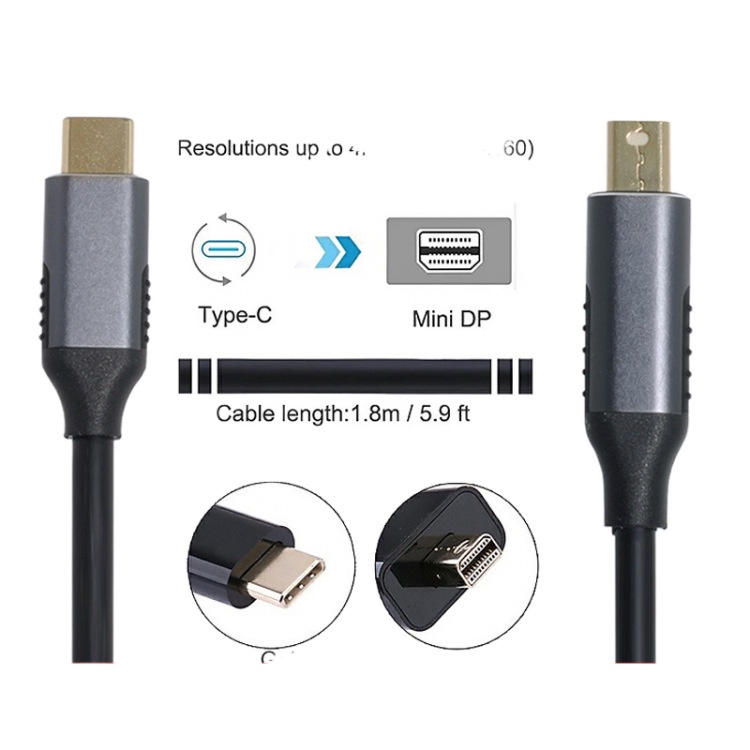 USB-C Type-C轉Mini DP高清連接線你DisplayPort顯示器轉換線電腦