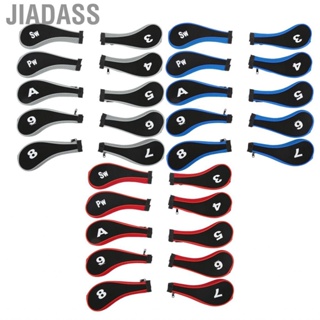 Jiadass 10 件高爾夫球桿頭套氯丁橡膠適用於木桿鐵桿高爾夫球手愛好者硬件