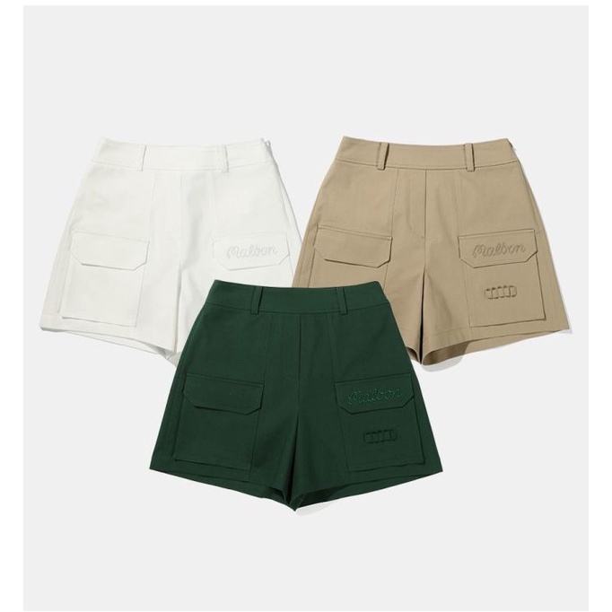 新款Malbon高爾夫女士短褲A字口袋休閒褲速乾透氣緊身顯瘦短褲運動golf球褲 IK6R