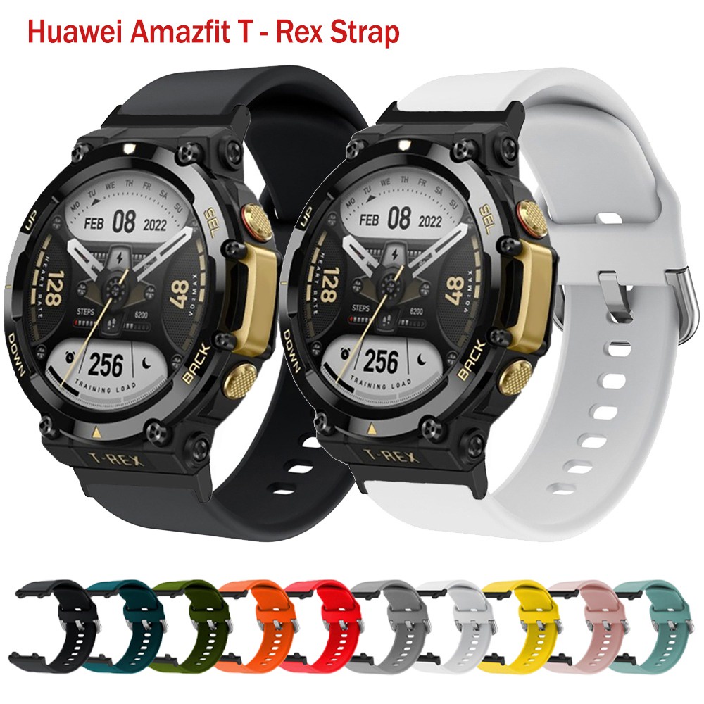 Huami Amazfit T-REX 2 錶帶智能手錶配件替換腕帶 correa TREX 2 錶帶矽膠錶帶