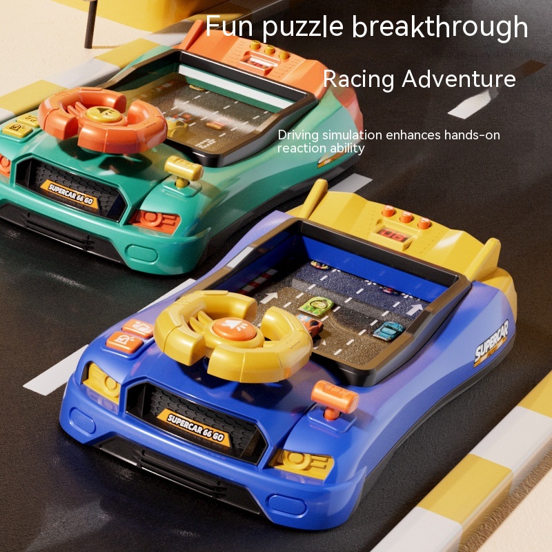 兒童益智玩具賽車闖關大冒險方向盤汽車模擬駕駛遊戲機男孩節日禮物