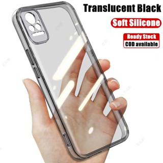 XIAOMI 適用於小米 Civi 1S 柔軟半透明黑色矽膠柔性防震 TPU 水晶透明保護套皮膚防刮果凍保護套