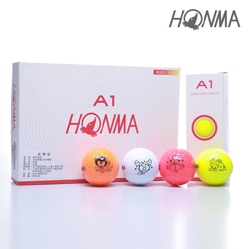 【現貨速發✨】高爾夫球 HONMA高爾夫球十二星座綵球紅馬彩色球兩層球五星六層球三層 新款