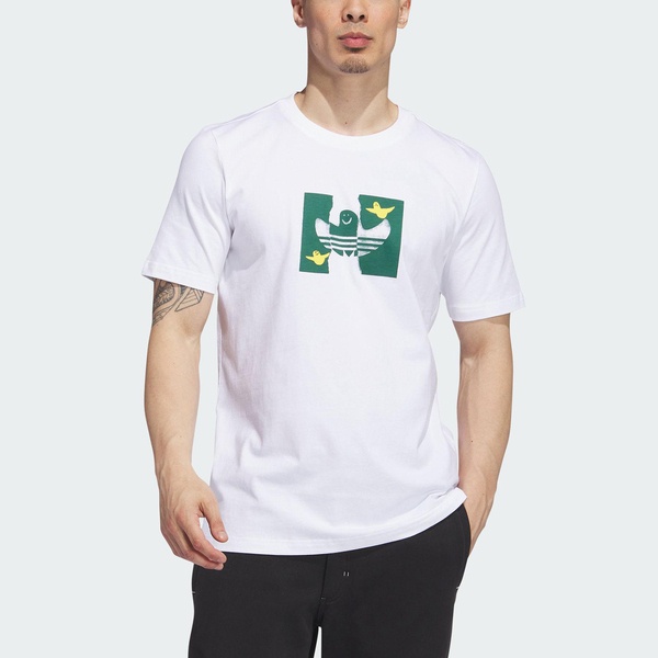 Adidas SHMOO G SS T II5950 男 短袖 上衣 T恤 亞洲版 休閒 經典 俏皮 聯名 白綠