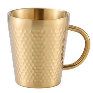 OUKEAI 304不鏽鋼杯子 加厚雙層防燙馬克杯 咖啡杯 帶把幼兒園兒童杯 小號杯子