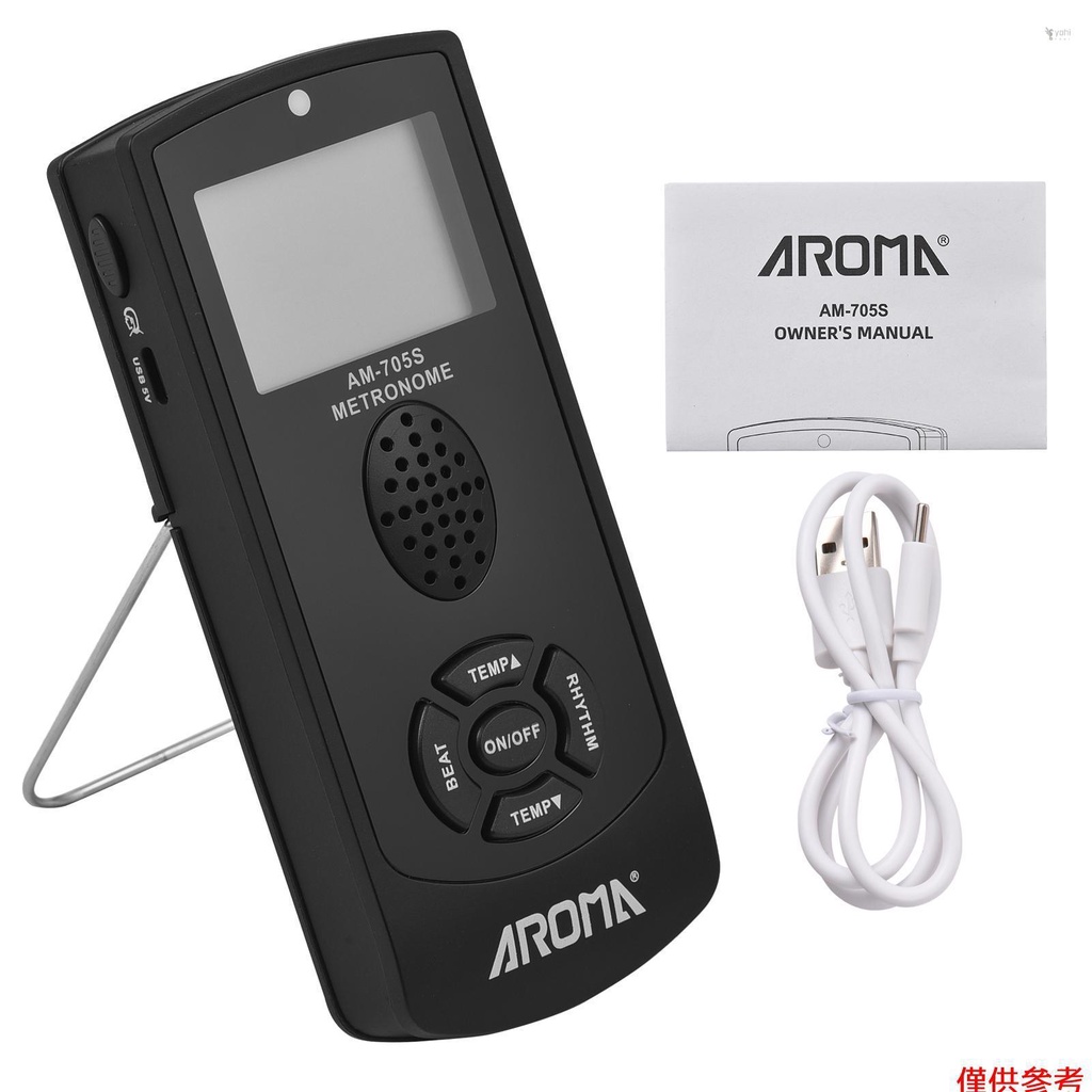 YOT AROMA 電子數位節拍器，帶 2.2 吋 LCD 通用電子節拍器，帶音量、節拍、速度控制、人聲開/關、Gu 內