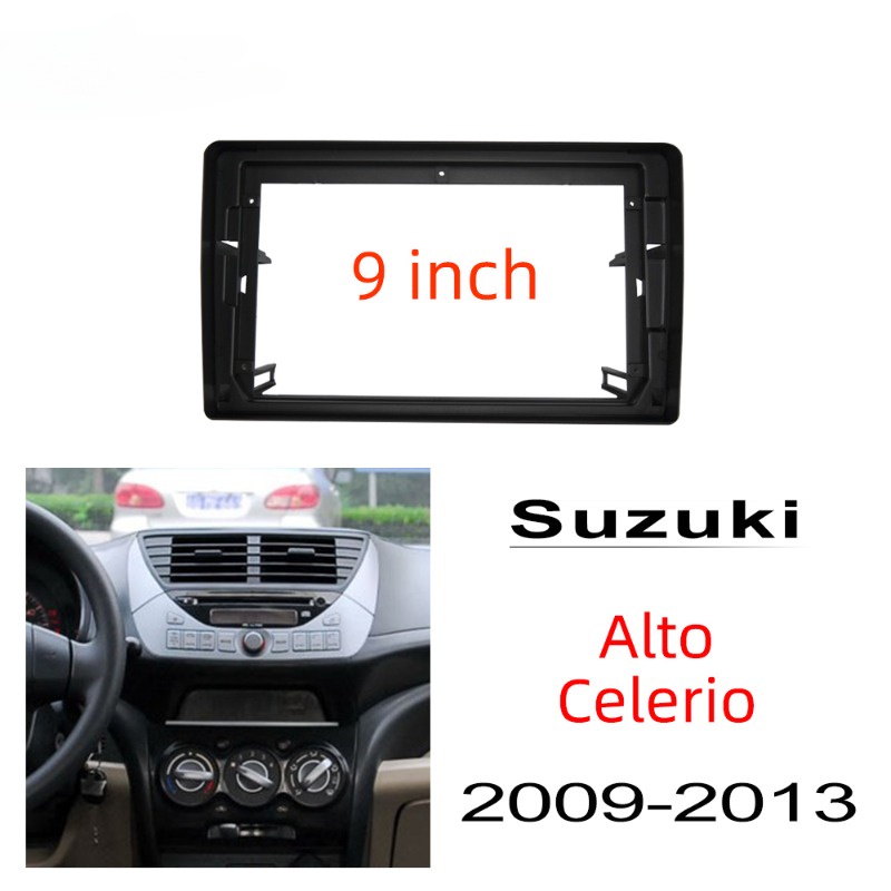 SUZUKI 立體聲播放器面板 2din 汽車 android 主機配件儀表板安裝套件面板適用於鈴木 Alto cele