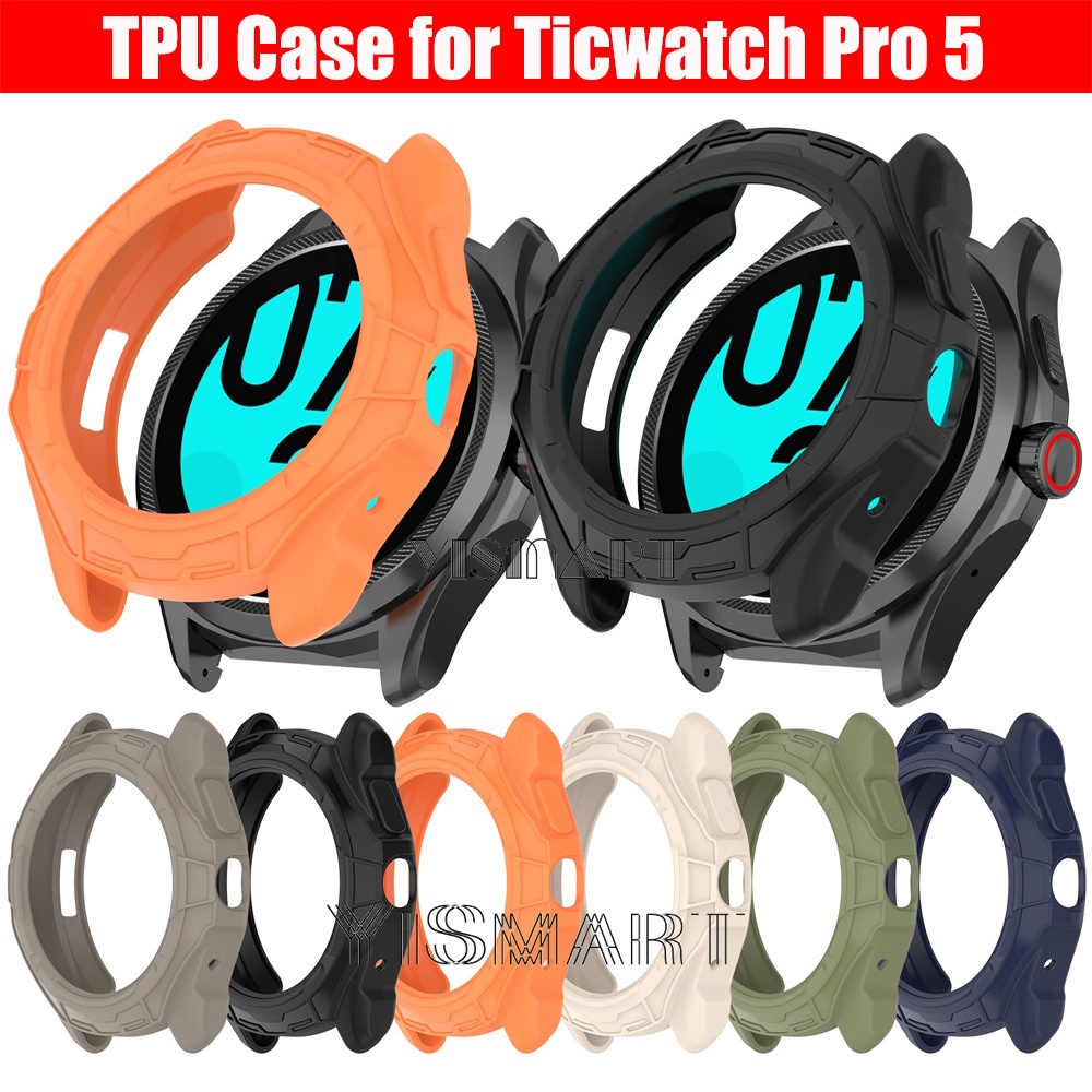 Ticwatch Pro 5 TPU 保護套 TicWatch pro5 保護套軟保險槓外殼配件