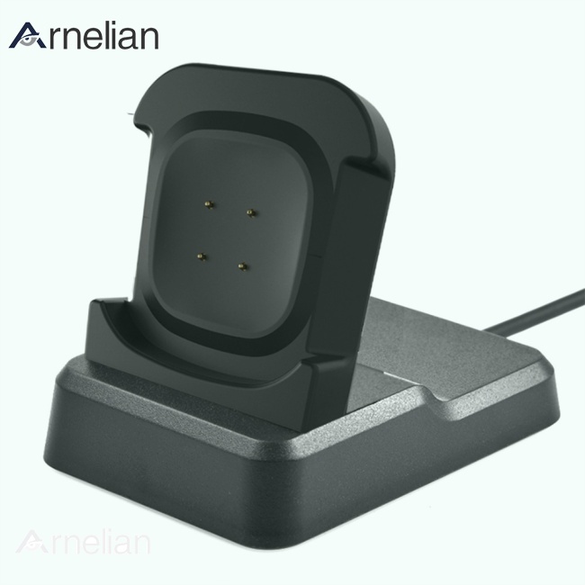 Arnelian 智能手錶充電器圓形充電底座 Usb 充電數據線底座兼容 Fitbit Versa4 / Versa3