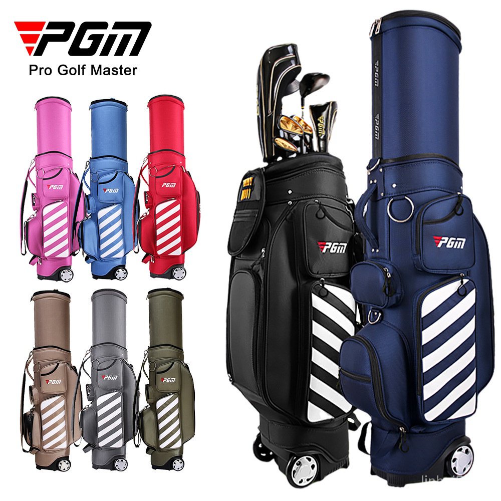 PGM高爾夫球包 男士球桿包袋 帶拖輪球包golf伸縮旅行包