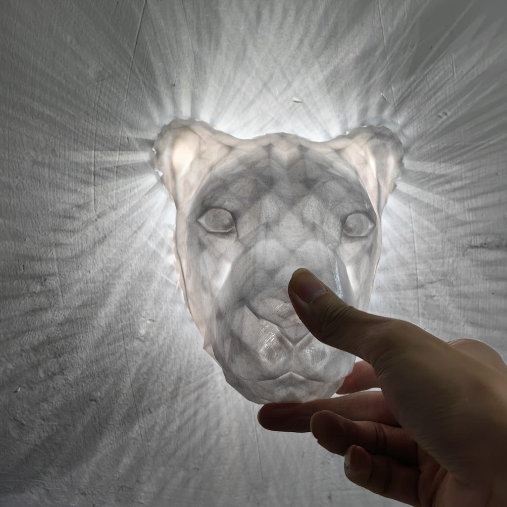 Tiktok新品3D列印老鷹壁燈貓頭鷹獅子燈光掛牆壁藝術裝飾品