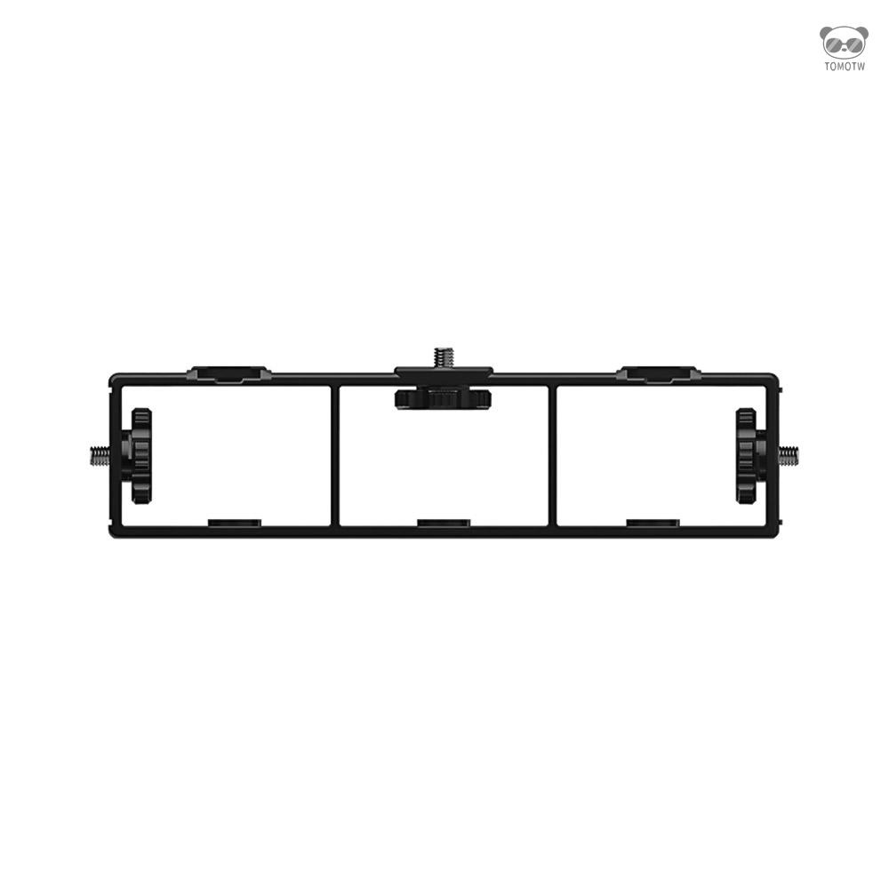 Y8 多功能支架 攝影支架 ABS材質 帶2個熱靴口 1/4"接口 用於連接攝影燈麥克風手機夾 黑色