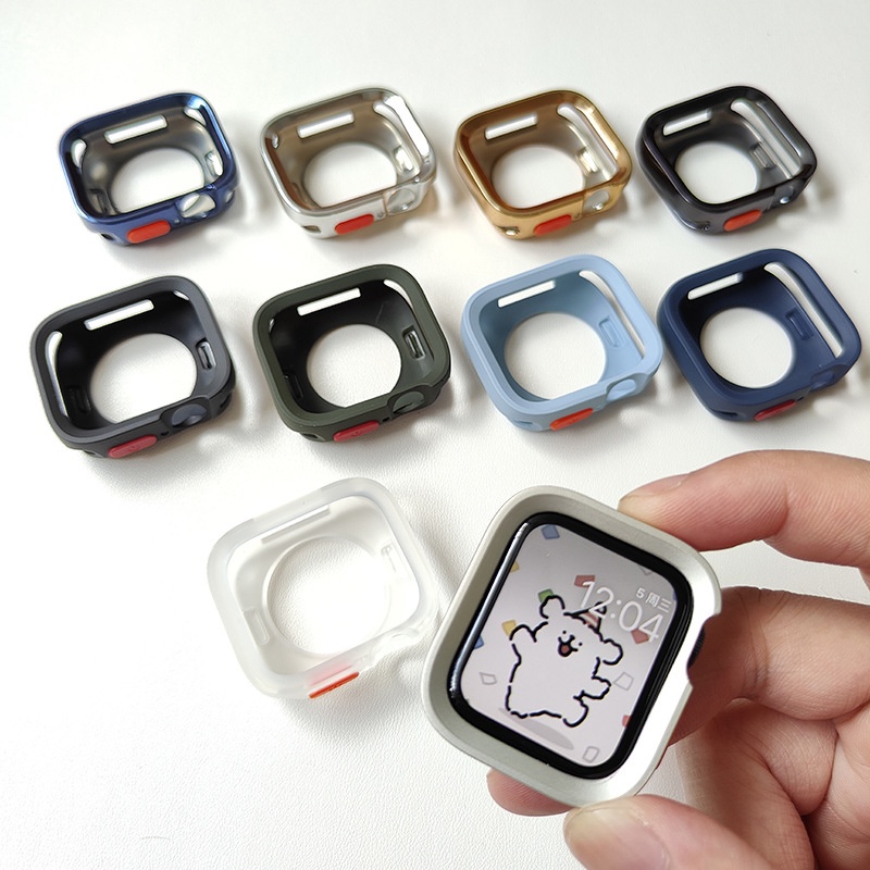 【現貨】Apple Watch 立體邊錶殼 矽膠保護殼 蘋果手錶 防摔殼 SE S8 S7 45mm 41mm 矽膠軟殼