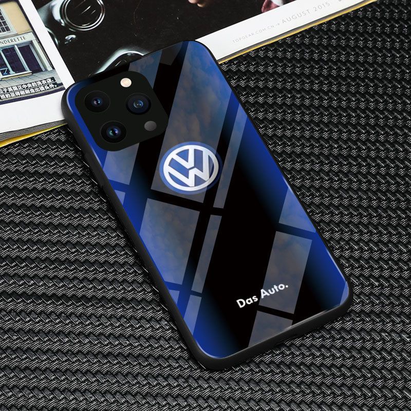 VOLKSWAGEN 【熱銷】經典轎車大眾圖案手機殼適用於 Iphone 13 12 11 14 15 Pro Max