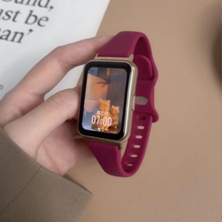 新款 小米8Pro 錶帶 小米手環8 Pro 蝴蝶扣矽膠錶帶 適用於 華為Watch Fit 1 2 代 替換腕帶 可愛