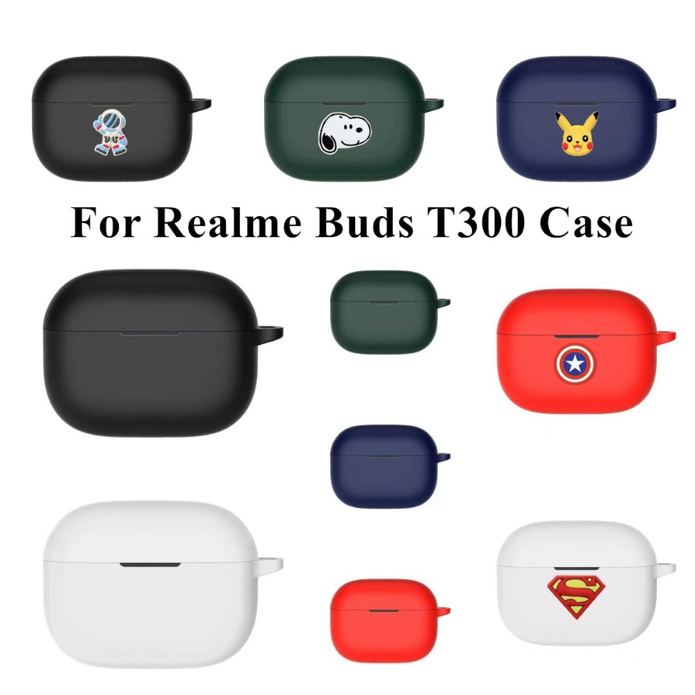 【現貨】適用於Realme Buds T300 Case 簡約卡通系列軟矽膠耳機套外殼保護套
