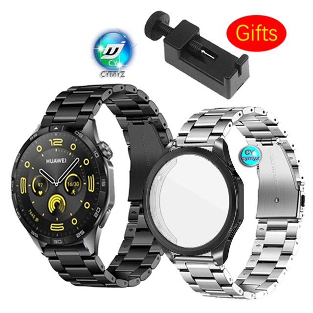 華為手錶 GT4 GT 4 錶帶金屬錶帶,不銹鋼錶帶華為手錶 GT 4 46 毫米 41 毫米錶帶運動腕帶華為手錶 GT