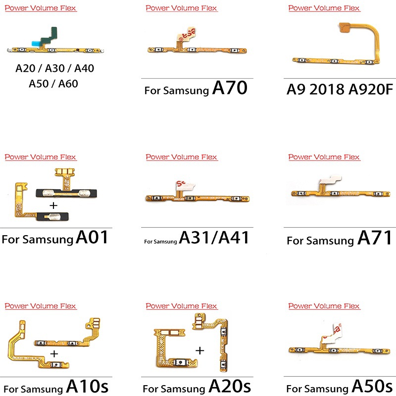 SAMSUNG 全新音量電源開關按鍵排線適用於三星 A10 A20 A70 A21 A31 A41 A01 A10S A